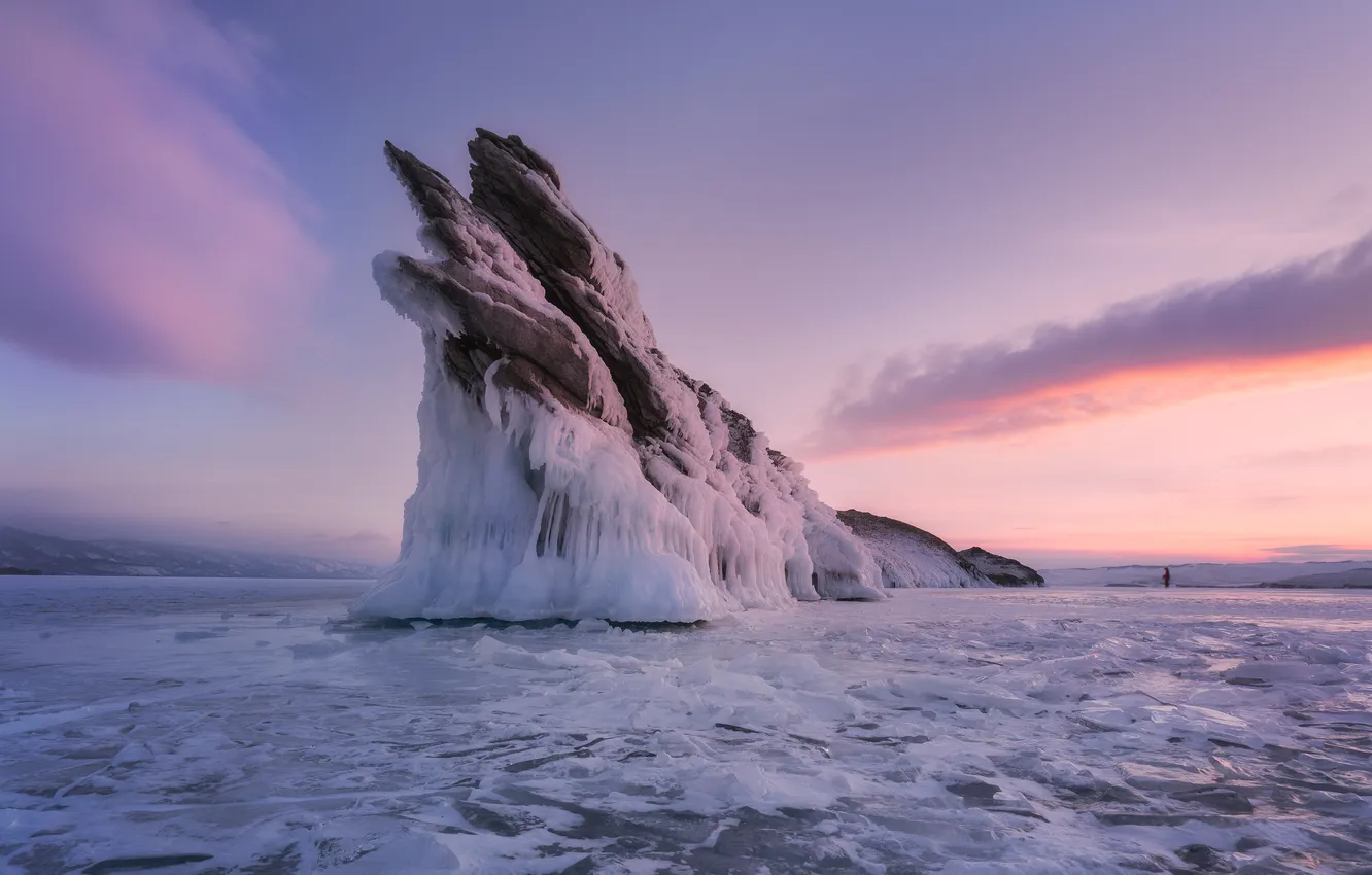 Фото обои stone, snow, geographical accident