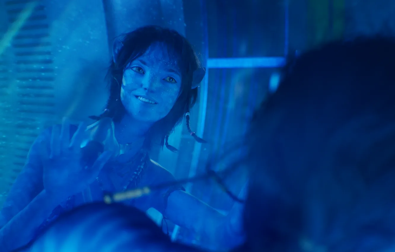 Фото обои Avatar, smile, Sigourney Weaver, Avatar: The Way of Water, Kiri