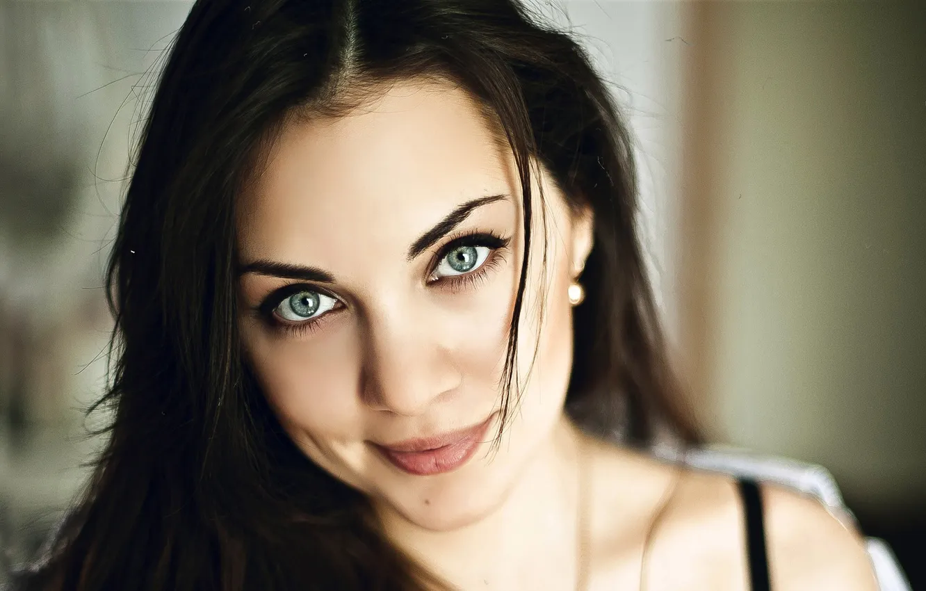 Фото обои глаза, взгляд, улыбка, настроение, красивая, Lussie Lynch