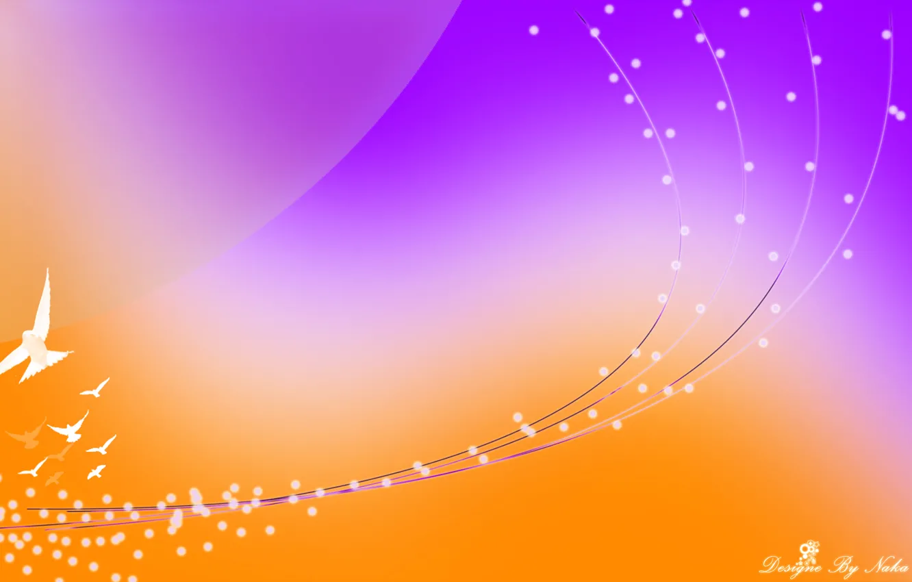 Фото обои pink, lines, fly, orange, free