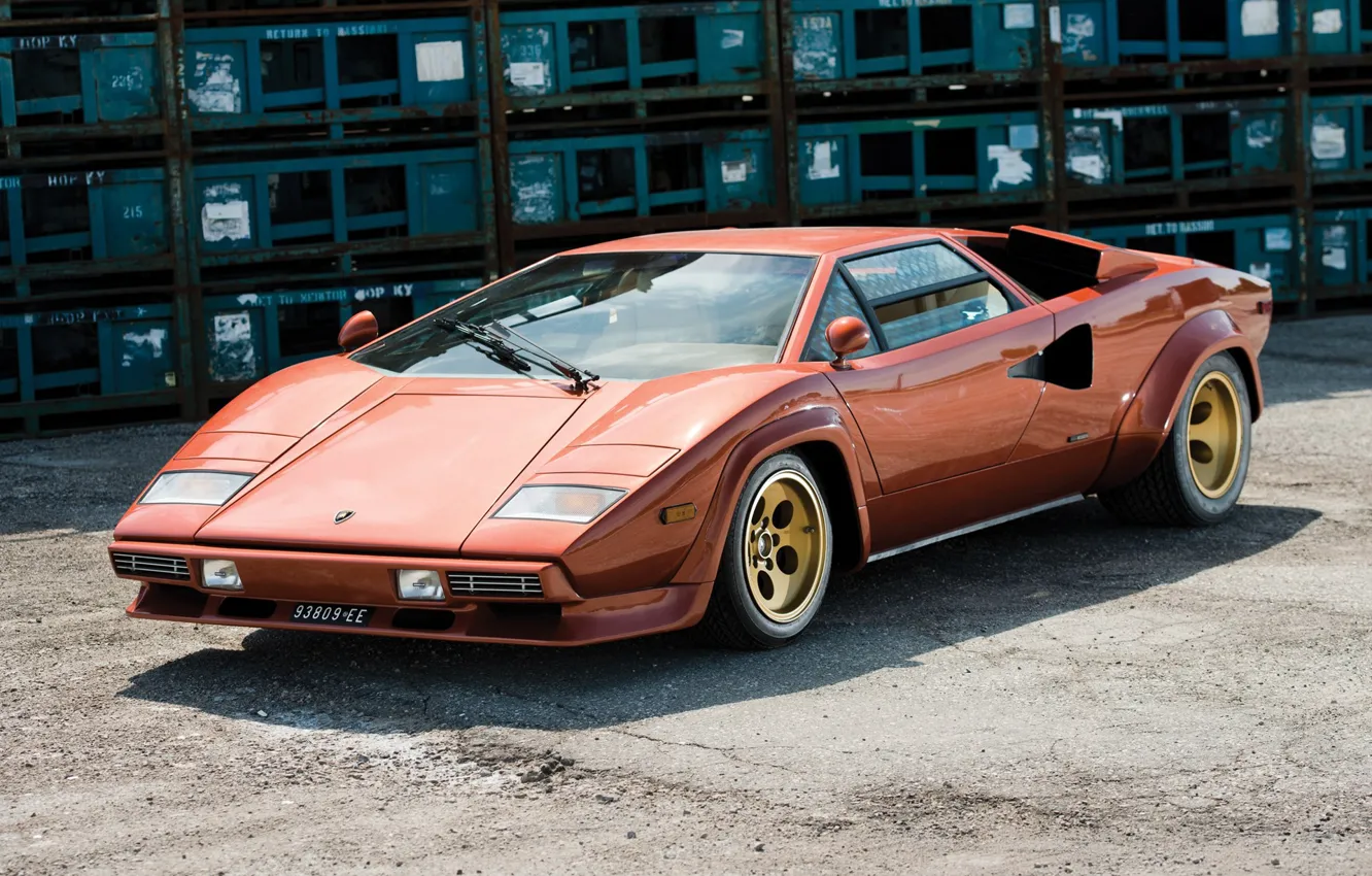 Фото обои Orange, Supercar, Lamborghini Countach, 1974, Classic Car