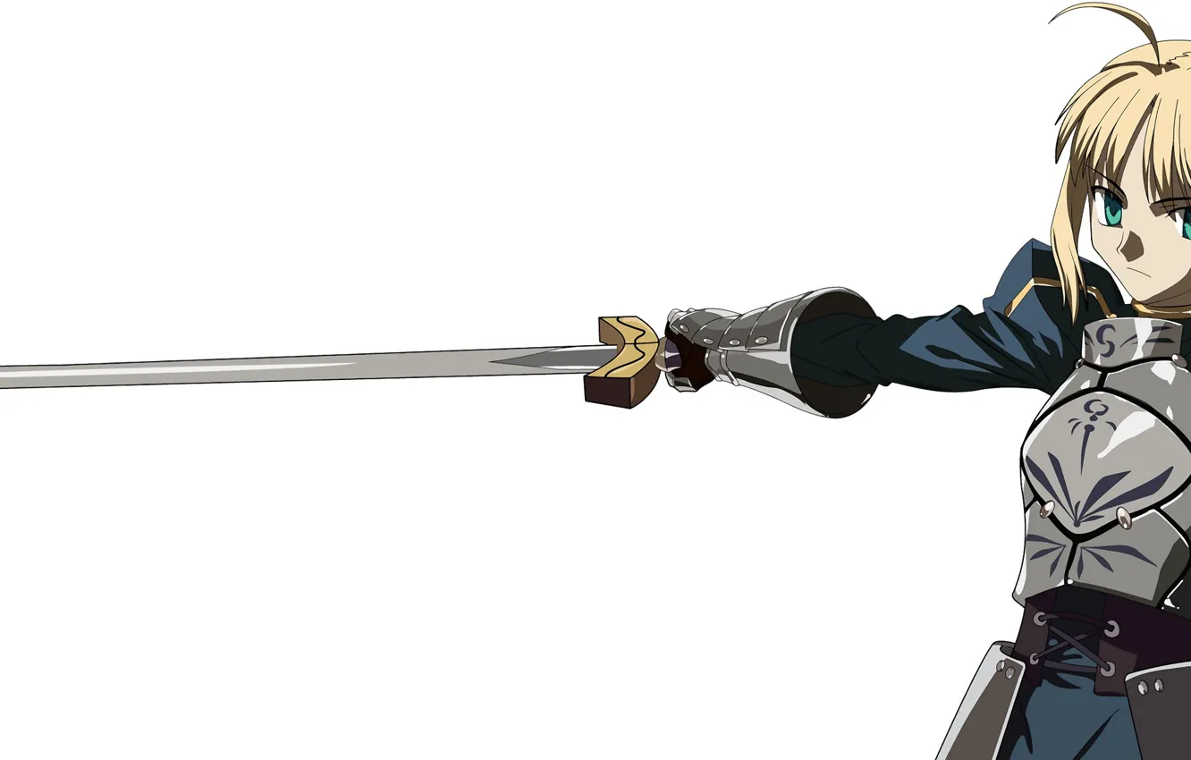 Фото обои меч, рыцарь, сейбер, Судьба ночь схватки, эскалибур, Fate / Stay Night
