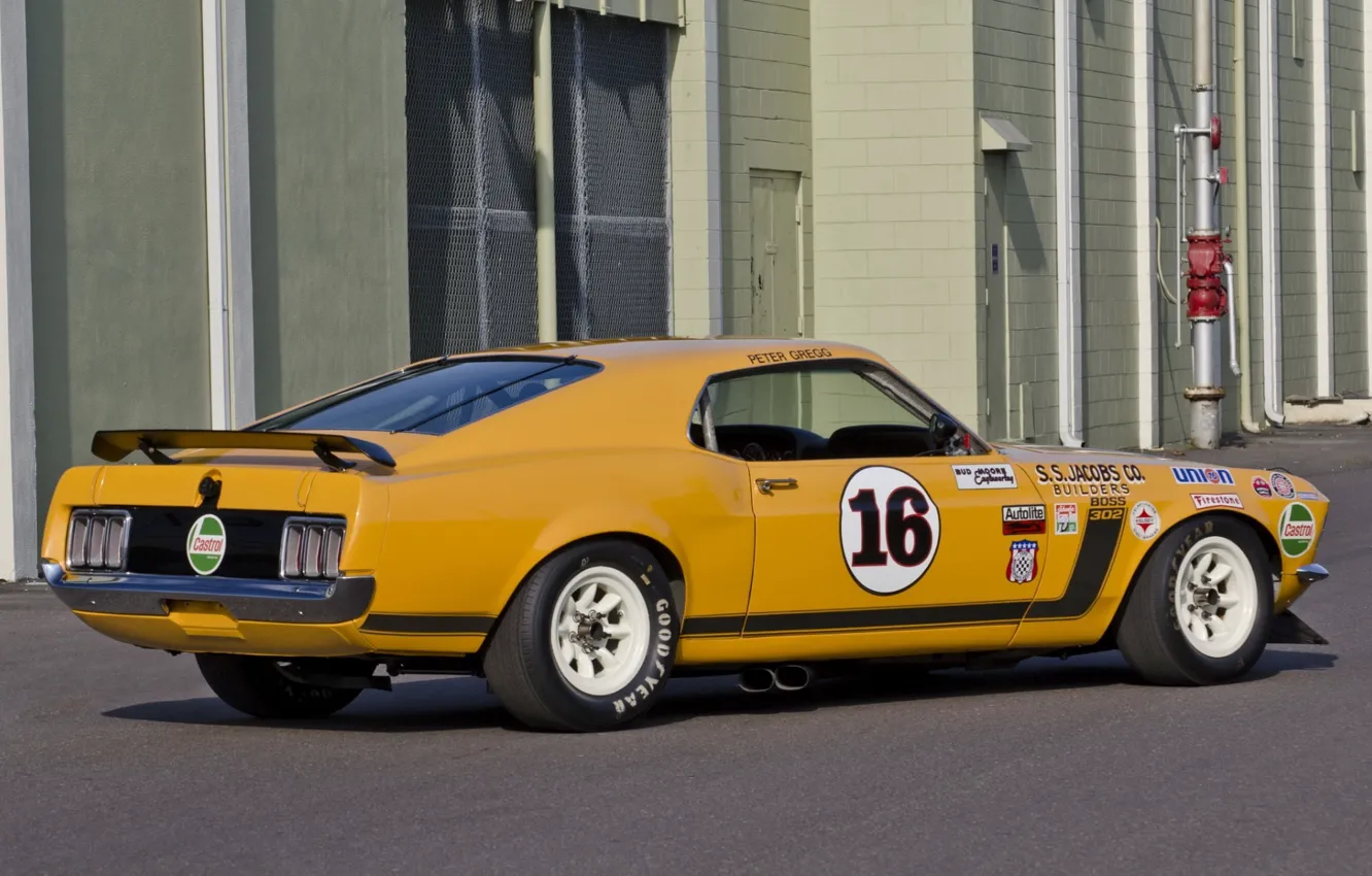 Фото обои Muscle, Boss 302, Race, Ford Mustang, Racing, 1970, Trans Am