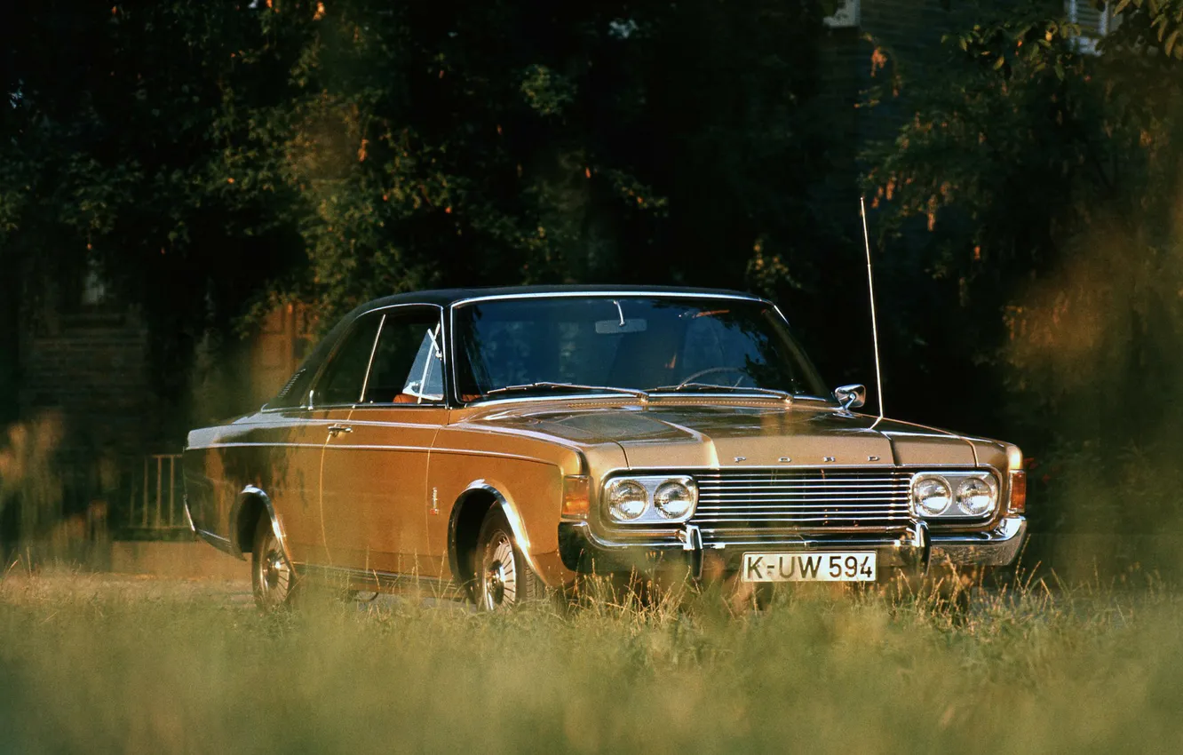 Фото обои Ford, антенна, золотой цвет, Ford Taunus