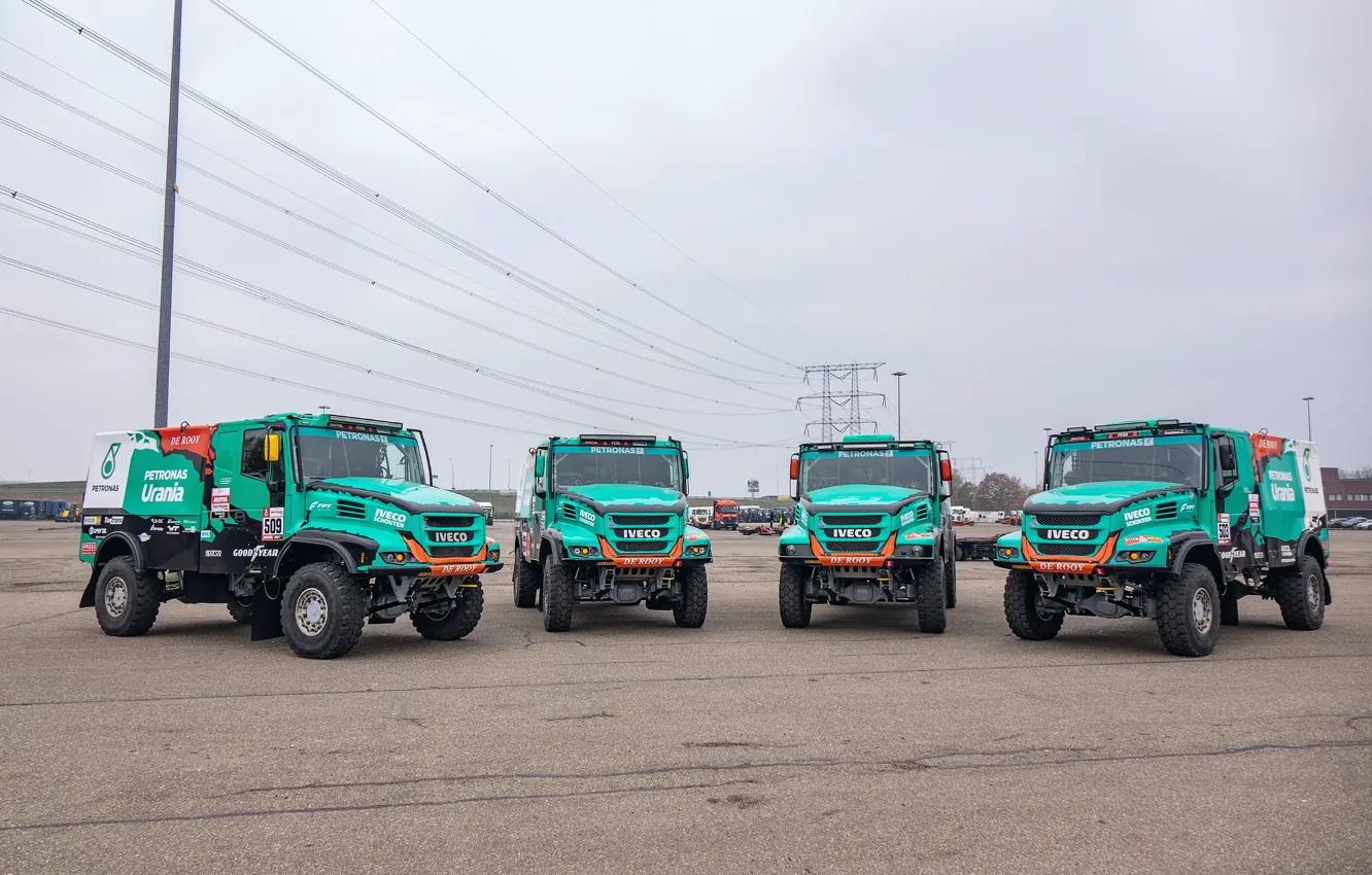 Фото обои 4x4, iveco, dakar race