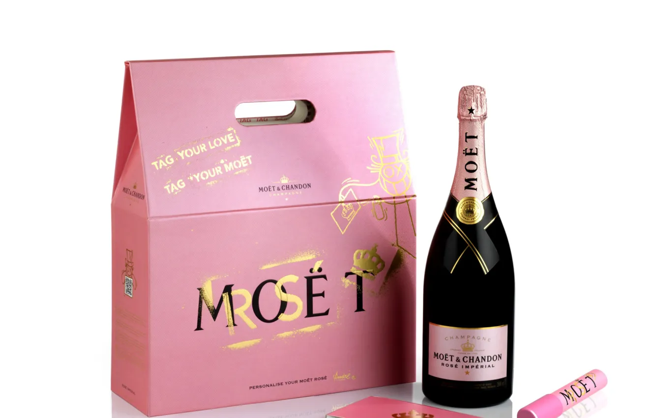 Фото обои коробка, бутылка, шампанское, упаковка, Moet & Chandon