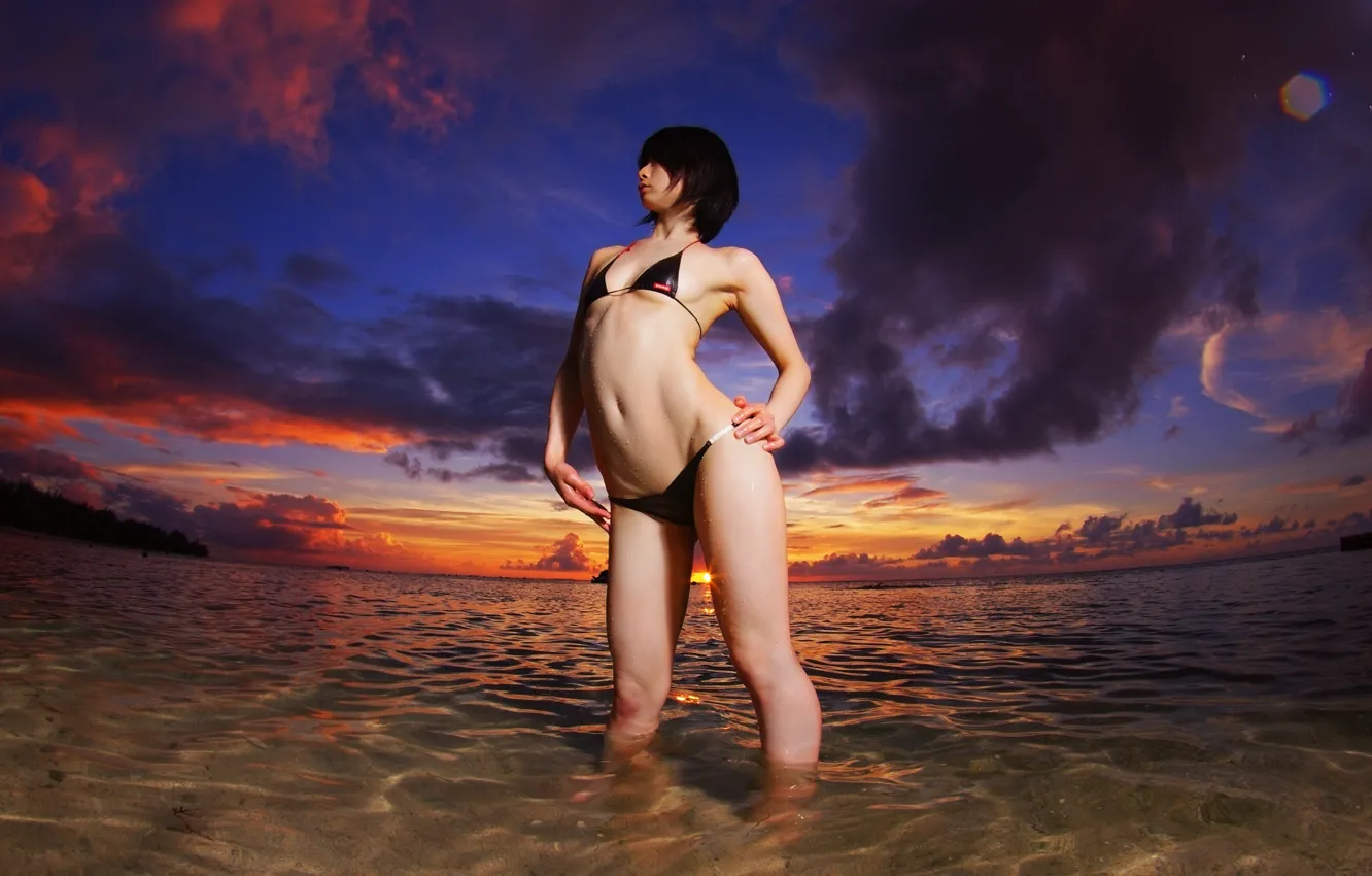 Фото обои beach, asian, bikini