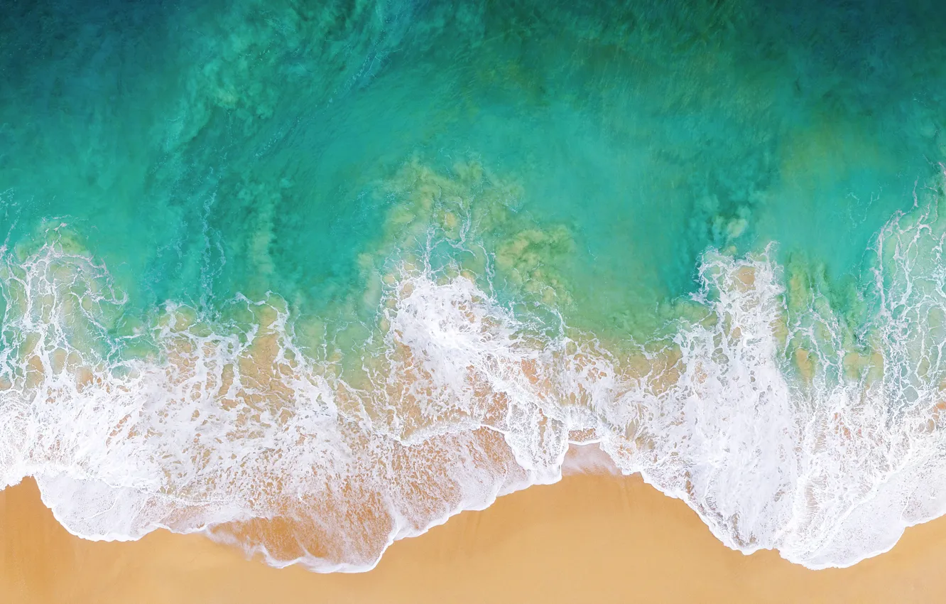 Фото обои море, sea, sand, tide, aerial view