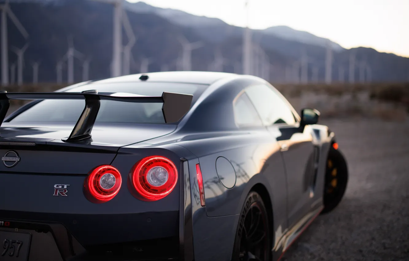 Фото обои Nissan GT-R Nismo, Nissan, close-up, taillights, GT-R, 2023, R35