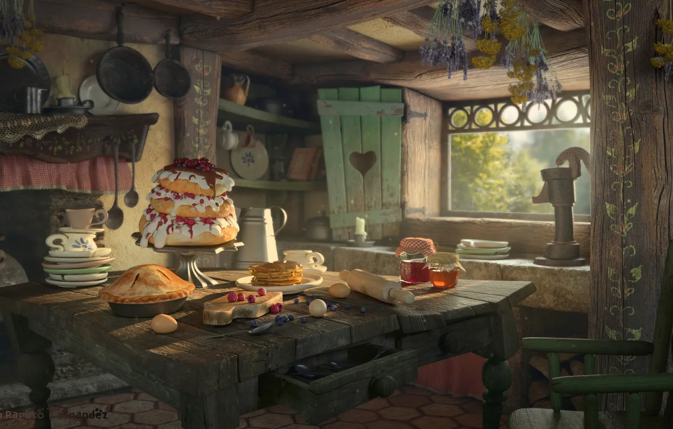 Кухня в сказочный домик