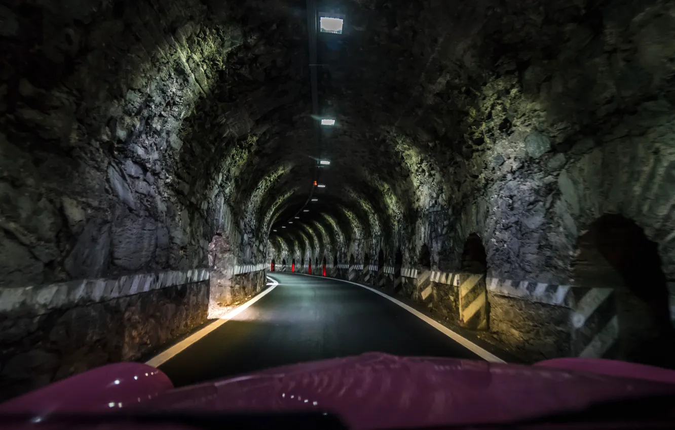 Фото обои Италия, тоннель, Ломбардия, Стельвио
