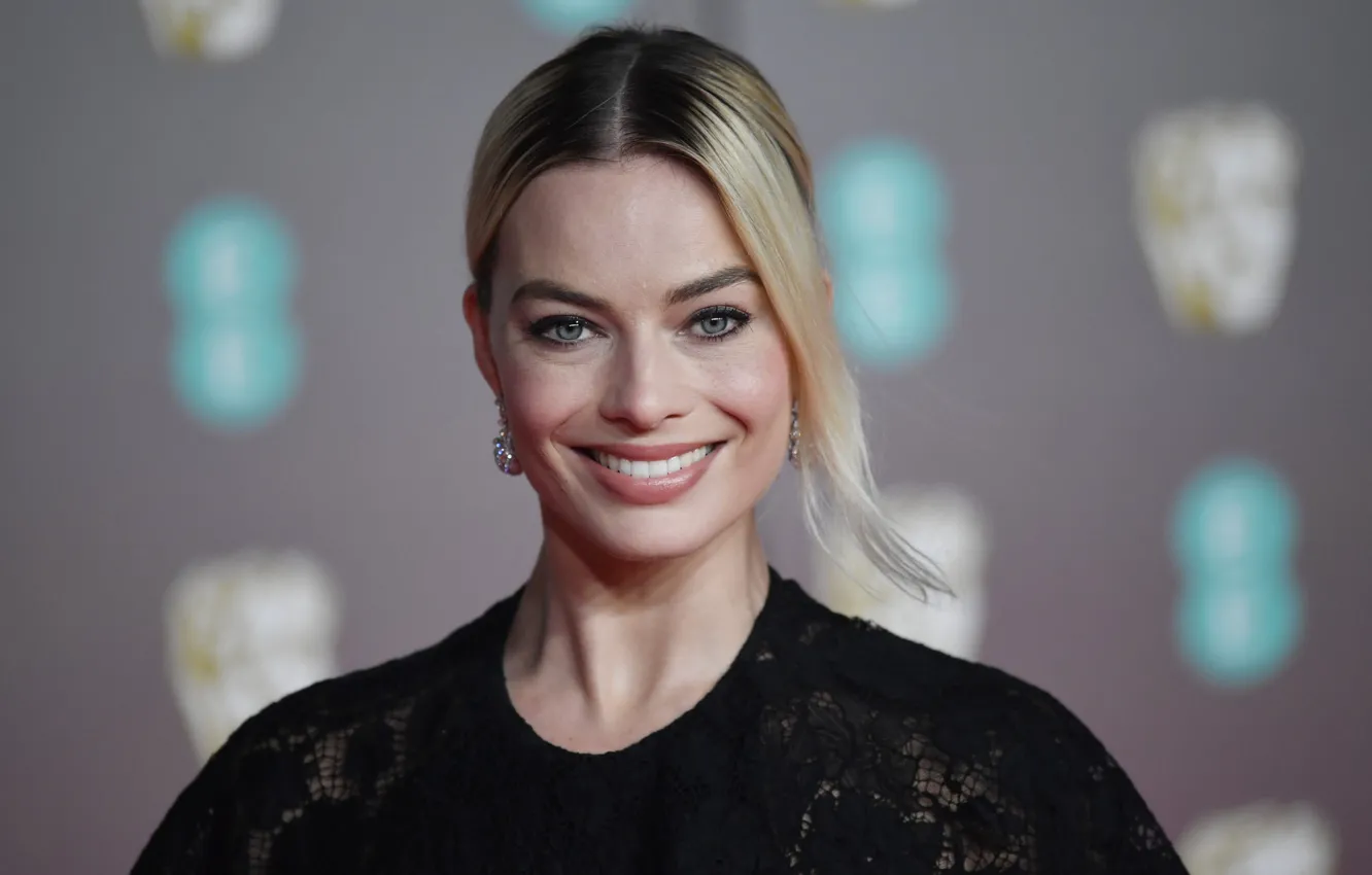 Фото обои взгляд, улыбка, актриса, блондинка, look, blonde, actress, Margot Robbie