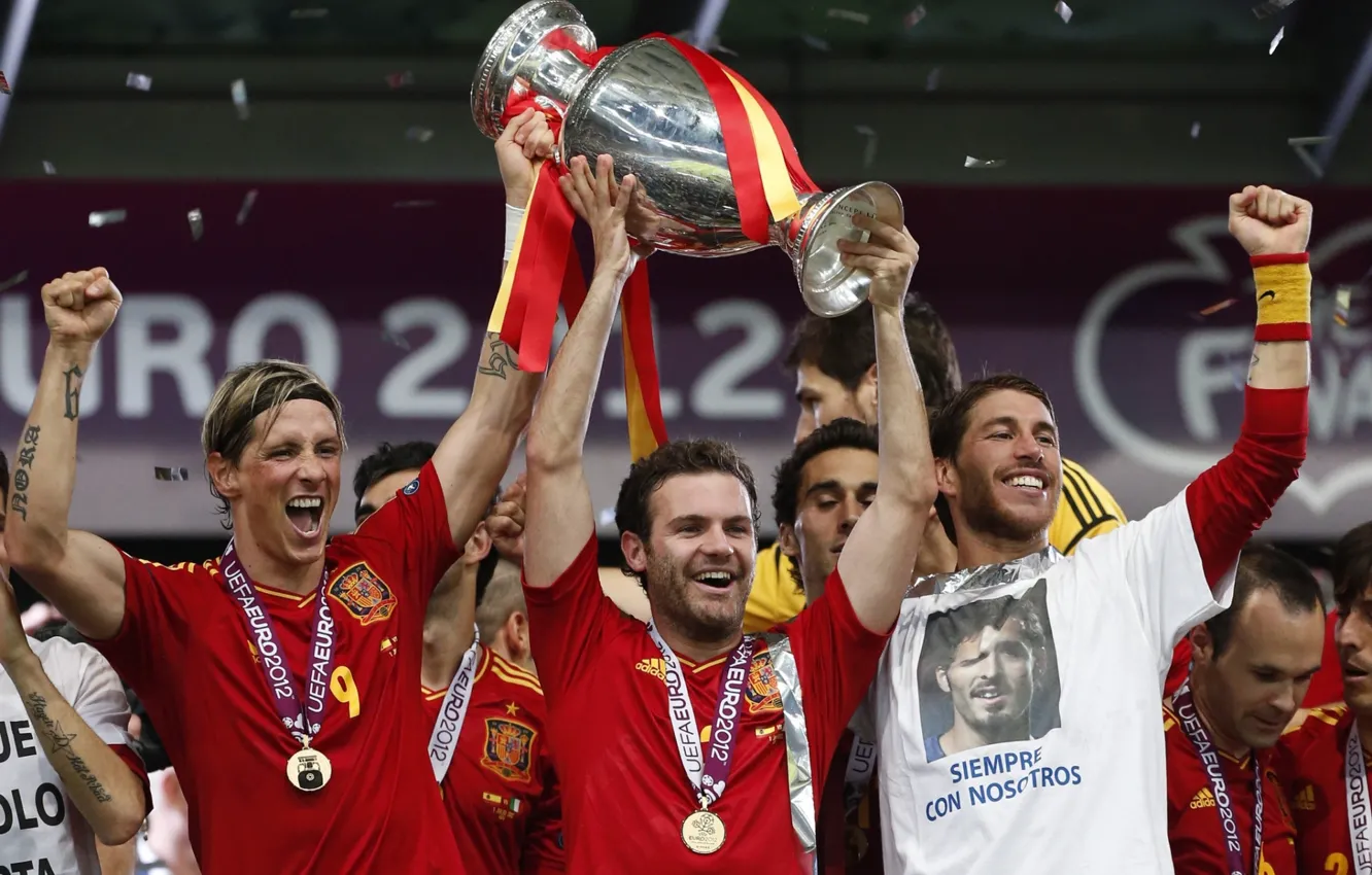 Фото обои Футбол, Испания, spain, кубок, football, Fernando Torres, чемпионы, Торрес