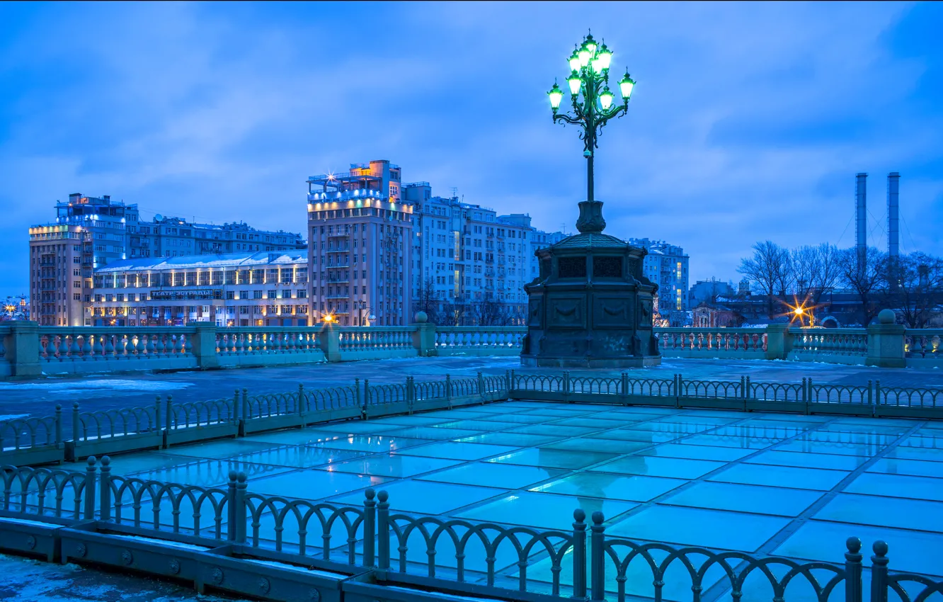 Фото обои площадь, фонари, Москва, Россия, Russia, Moscow