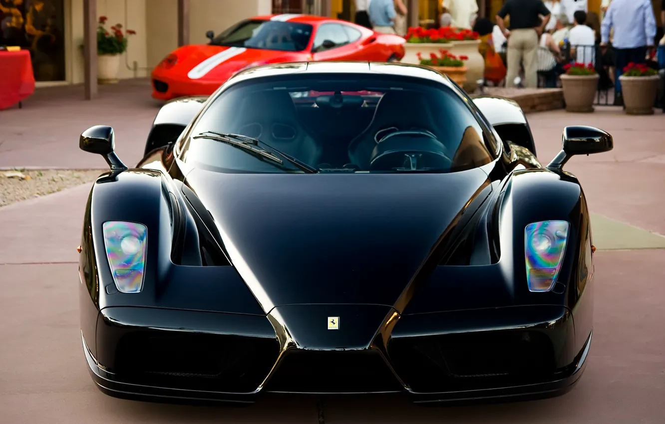 Фото обои Черный, Машина, Феррари, Ferrari, Car, Автомобиль, Enzo, Black
