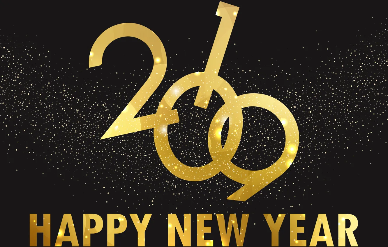 Фото обои фон, золото, Новый Год, golden, New Year, Happy, 2019