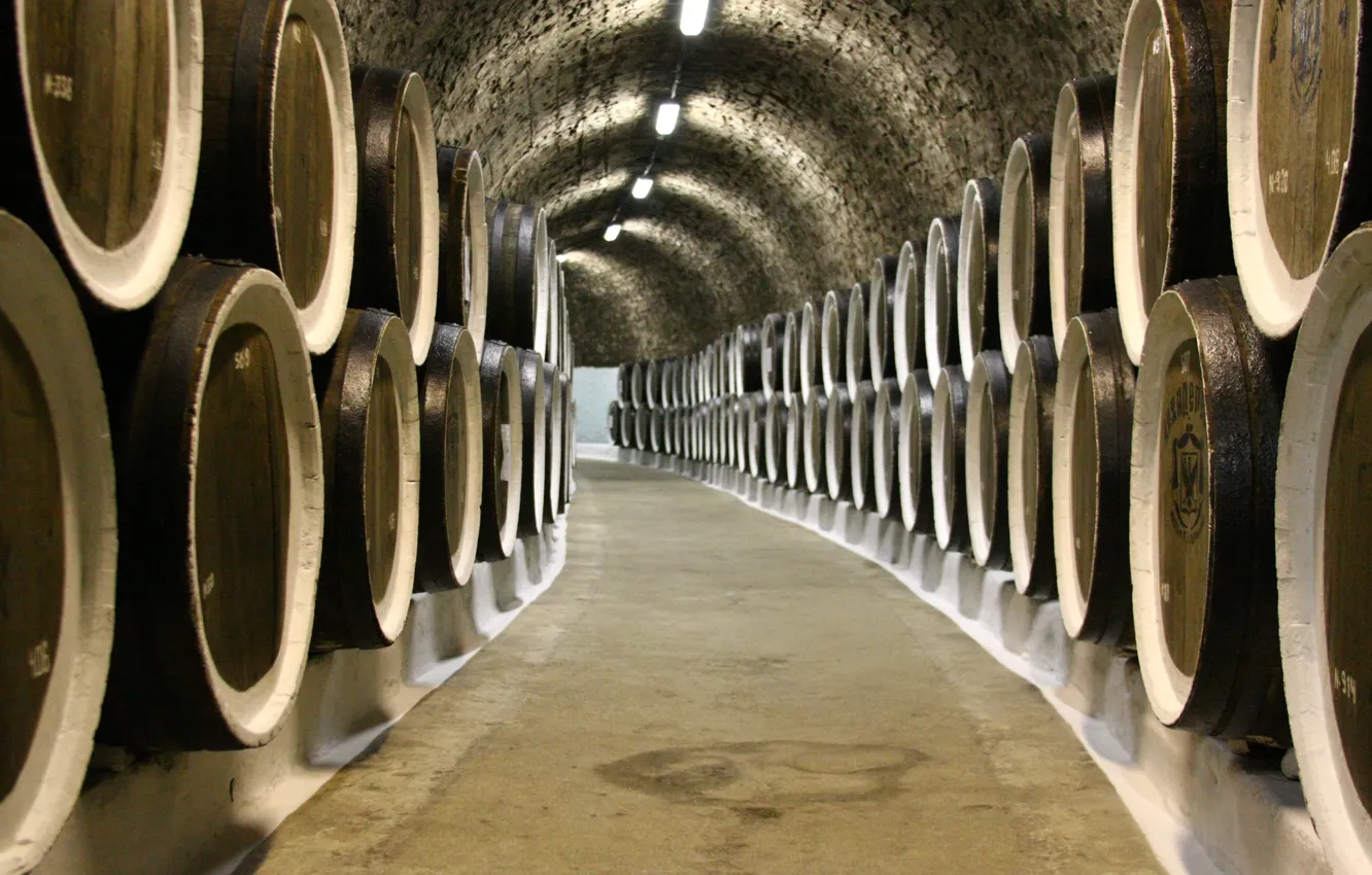 Фото обои вино, разное, Крым, бочки, склады