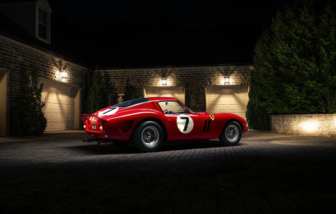 Фото обои Ferrari, retro, 1962, 250, Ferrari 250 GTO, Ferrari 330 LM