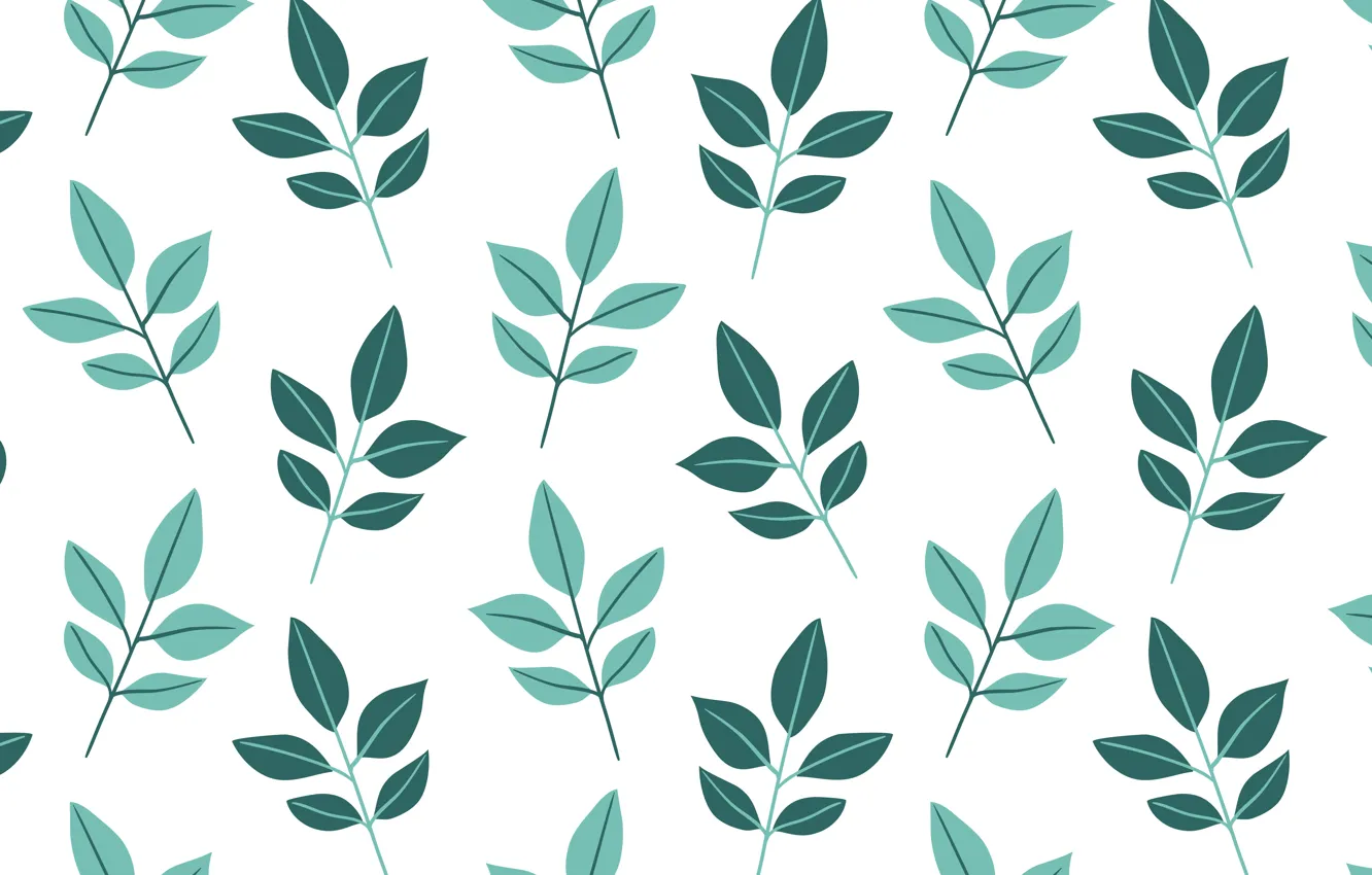 Фото обои белый, фон, текстура, листочки, background, pattern, Leaves
