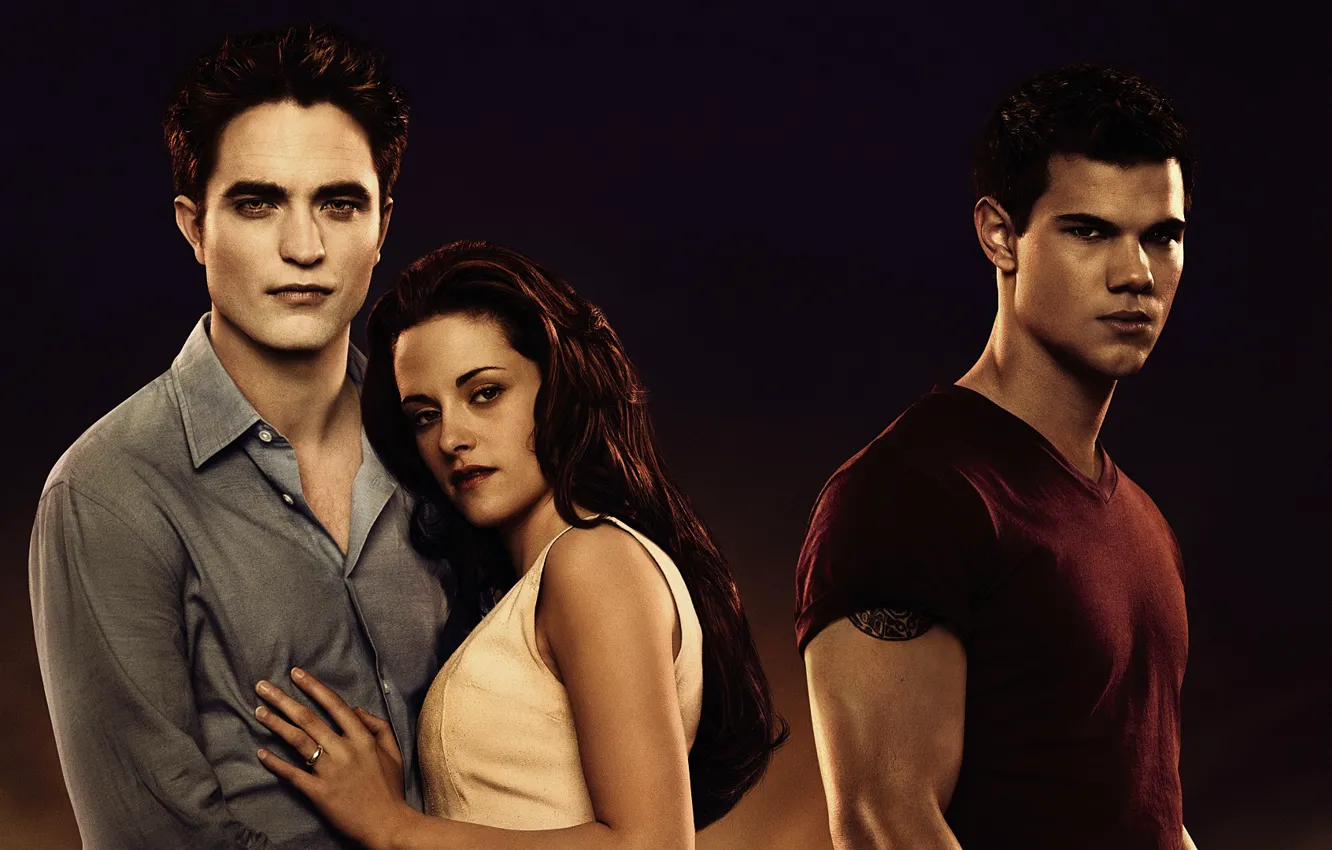 Фото обои Кристен Стюарт, Robert Pattinson, Роберт Паттинсон, Тейлор Лотнер, The Twilight Saga Breaking Dawn - Part …