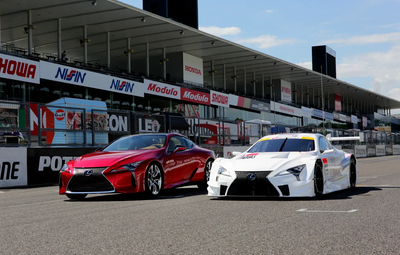 Фото обои авто, Lexus, red, white, cars, лексус, two, track