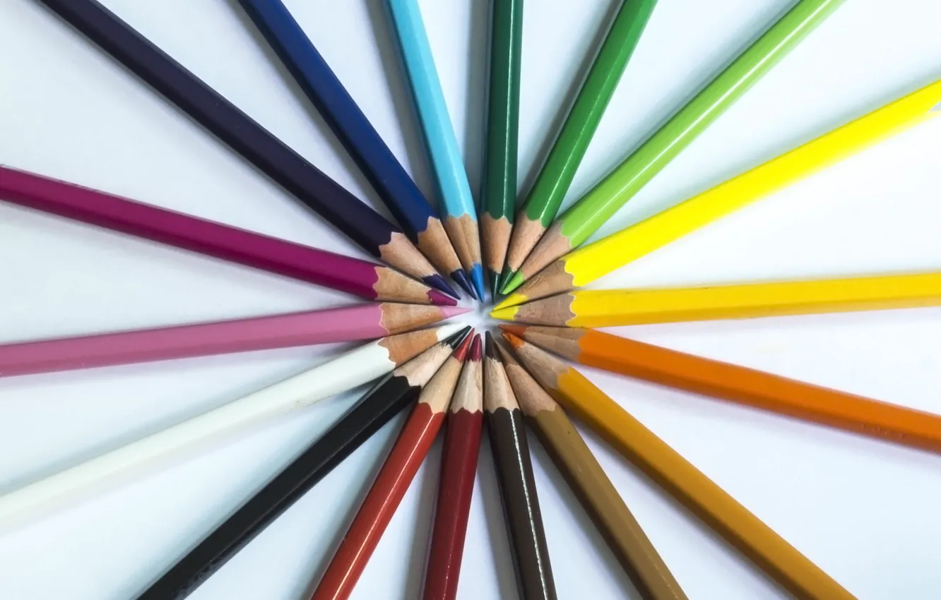 Фото обои colorful, rainbow, pencils