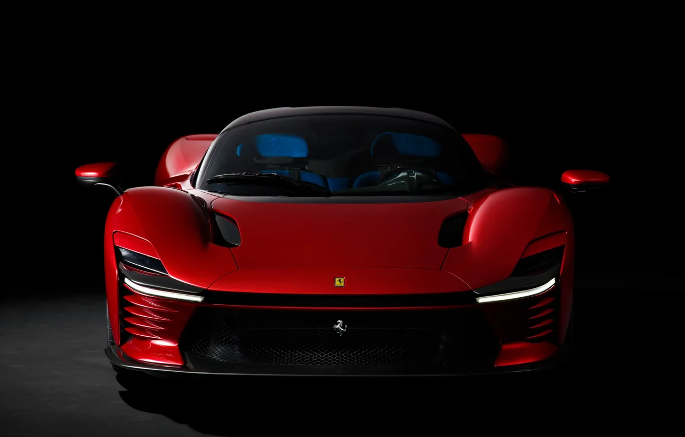 Фото обои Ferrari, red, beauty, Daytona, front view, Ferrari Daytona SP3