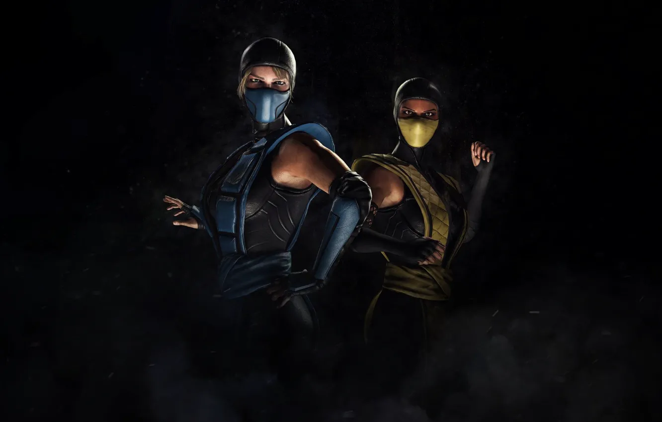 Фото обои Девушки, Игра, Скорпион, Боец, Арт, Art, Смертельная Битва, Mortal Kombat