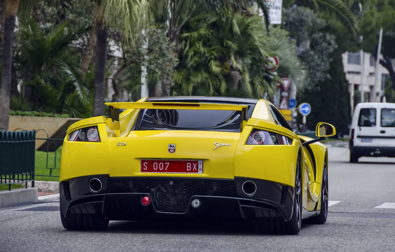 Фото обои supercar, yellow, GTA, Spano, Spania