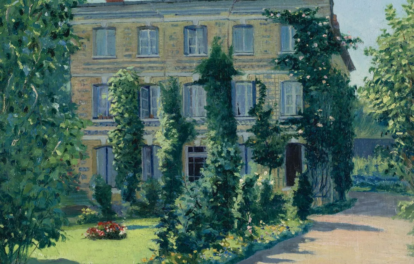 Фото обои пейзаж, картина, Эдвард Редфилд, Дом Доктора Гуссона. Офранвиль. Франция