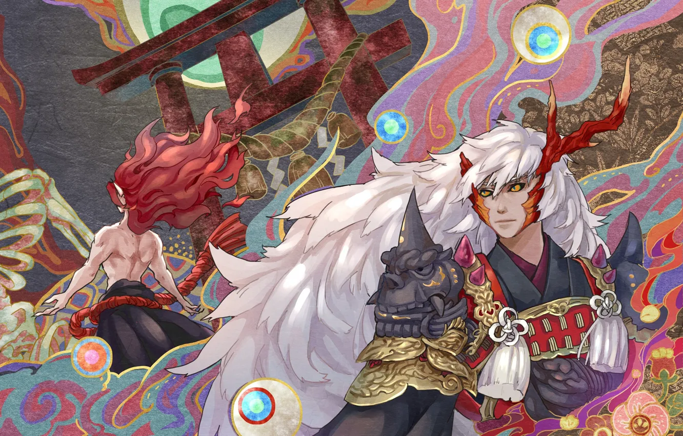 Фото обои Onmyouji, Onmyoji, Onmyouji (NetEase), Ibarakidouji, Shuten Douji