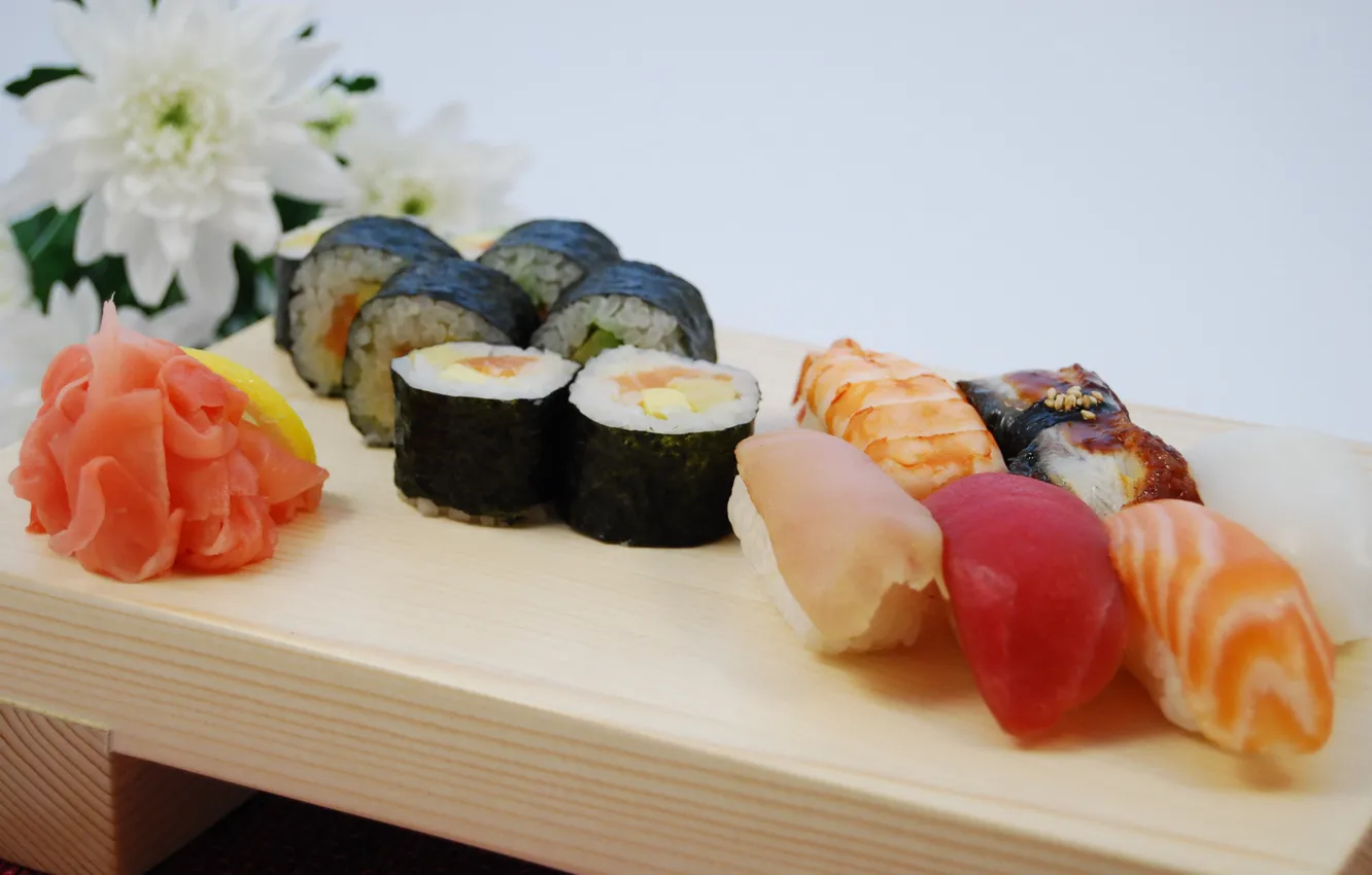 Фото обои рыба, sushi, суши