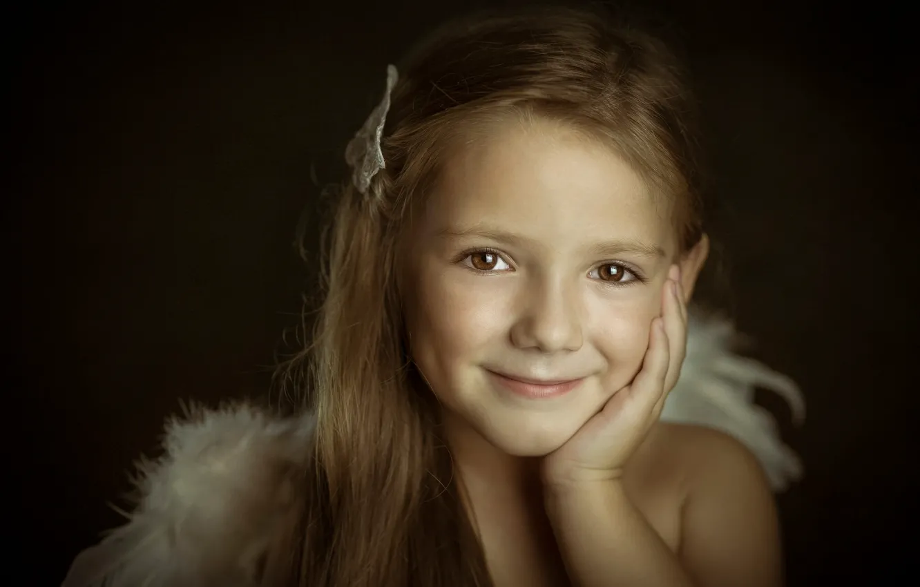 Фото обои улыбка, портрет, девочка, Valentina, Little Angels