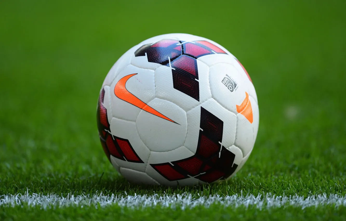 Фото обои газон, мяч, фокус, футбол HD, barclays premier league