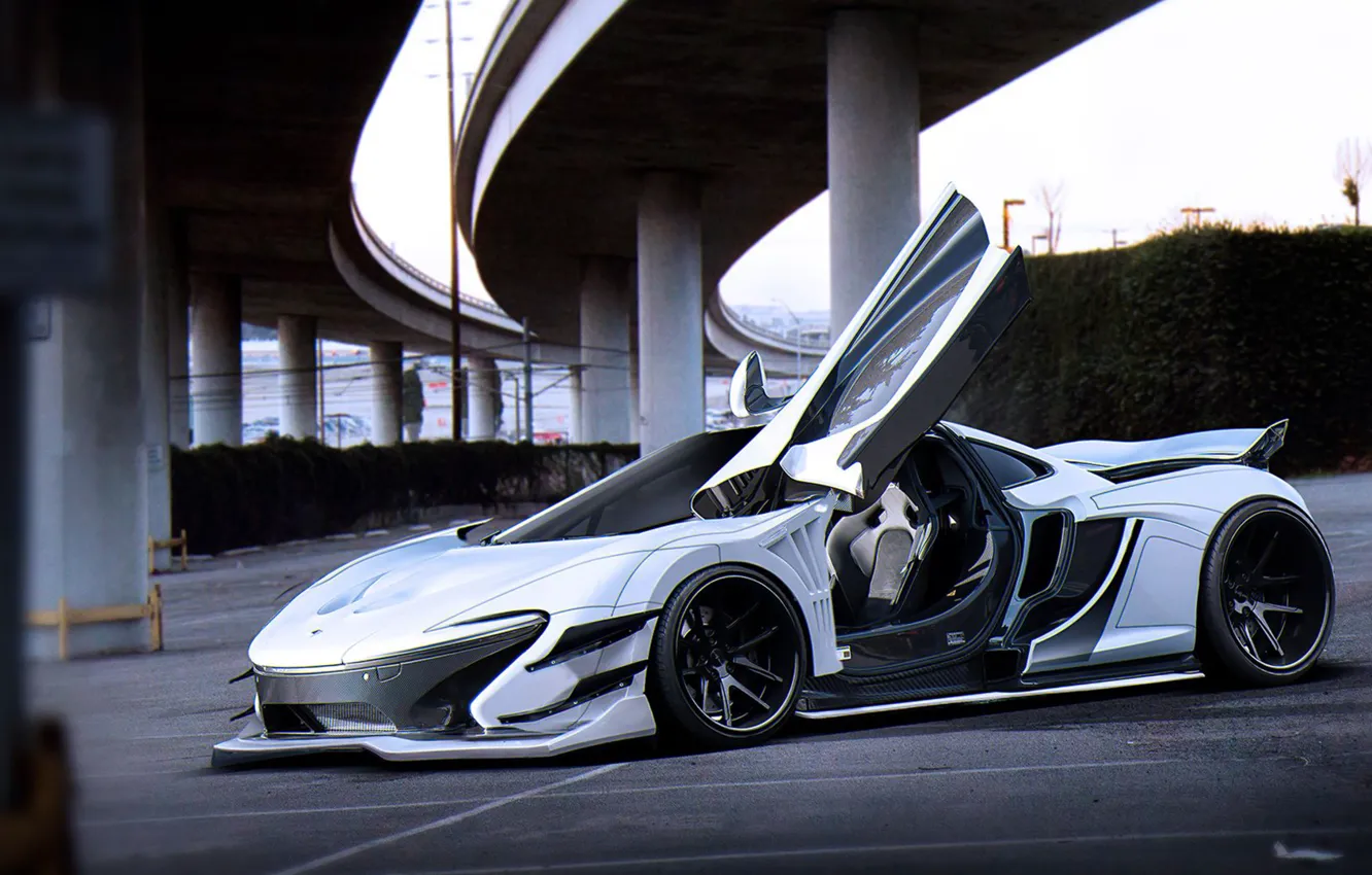 Фото обои McLaren, White, Tuning, Future, Supercar, by Khyzyl Saleem