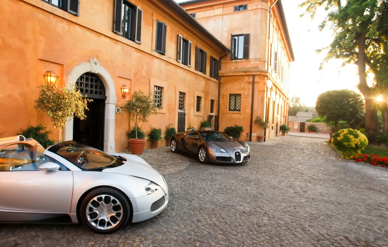 Фото обои дом, veyron, bugatti
