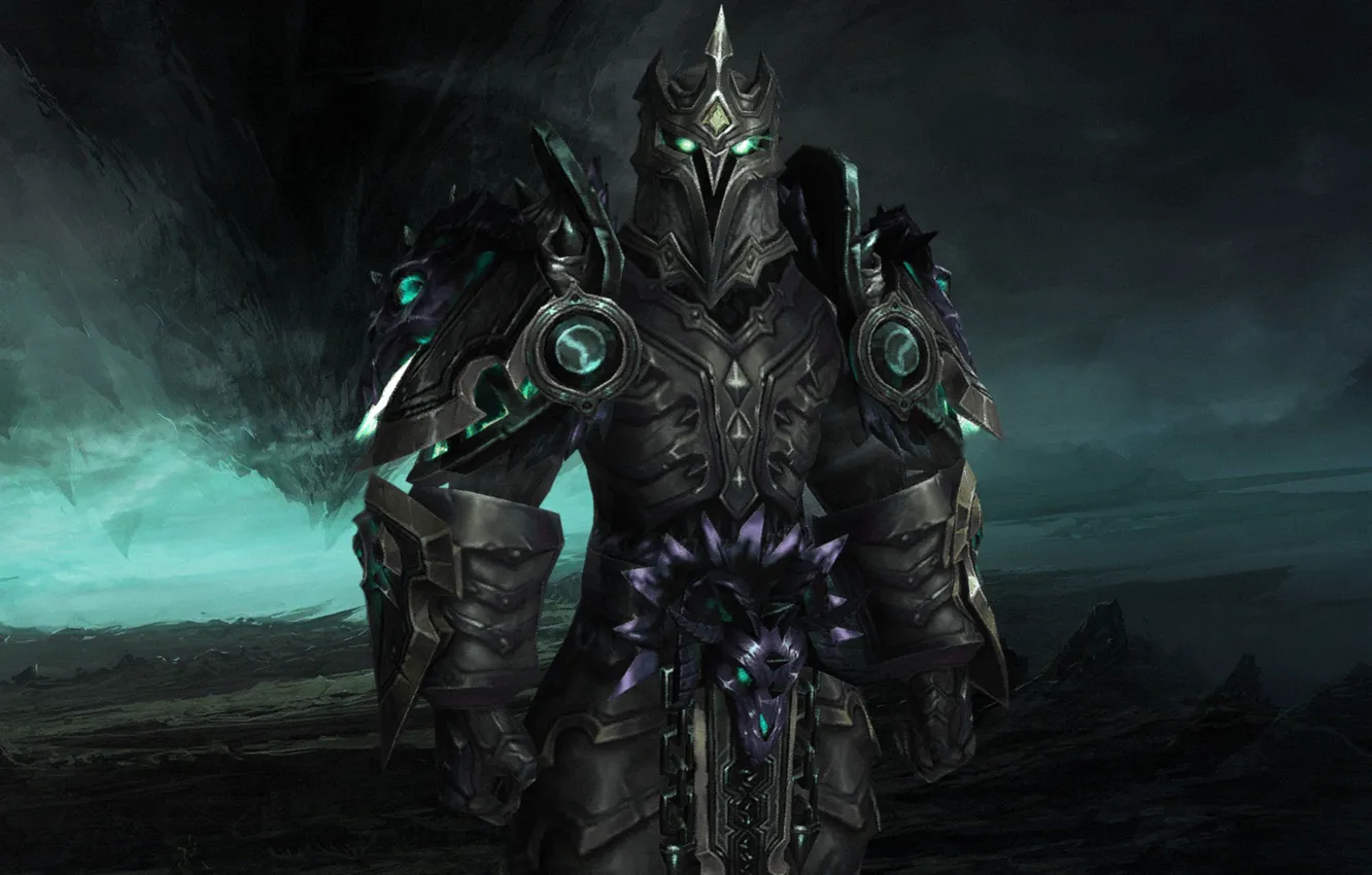 Фото обои герой, рыцарь, wow, некромант, world of warcarft, death knight
