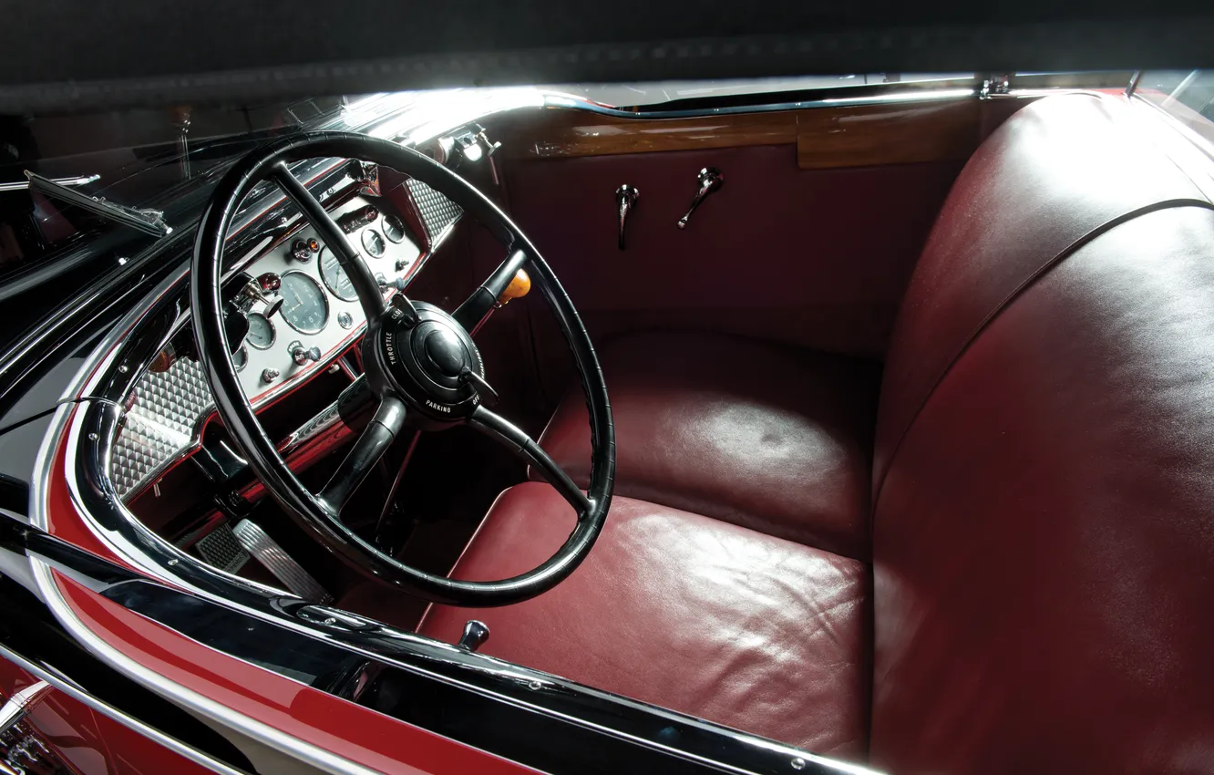 Фото обои Cadillac, интерьер, ретро автомобили, 1930, by Murphy, retro cars, All-Weather Phaeton, Cadillac V16 452 All-Weather …