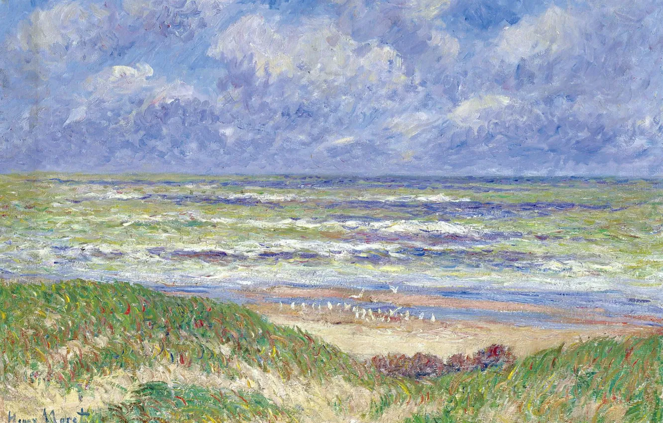 Фото обои пейзаж, картина, Анри Море, Henry Moret, Северное Море