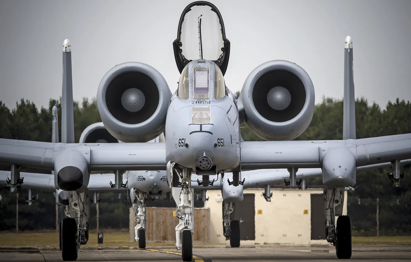 Фото обои штурмовик, аэродром, Thunderbolt II, «Тандерболт» II, A-10C