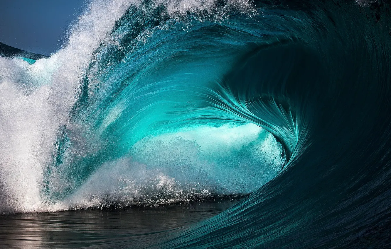 Фото обои море, волны, вода, брызги, океан, волна