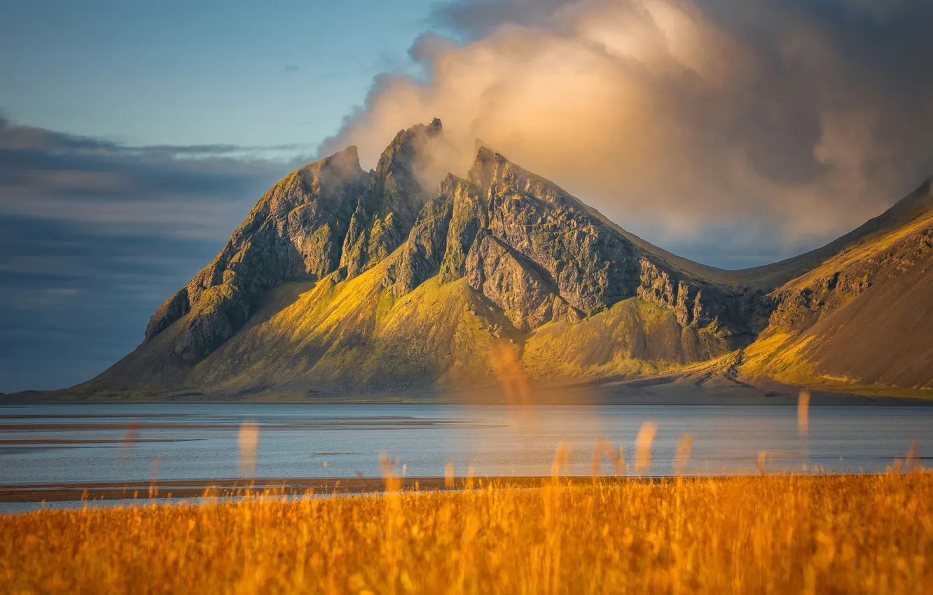 Фото обои облака, пейзаж, горы, природа, скалы, Исландия, Алексей Кретов