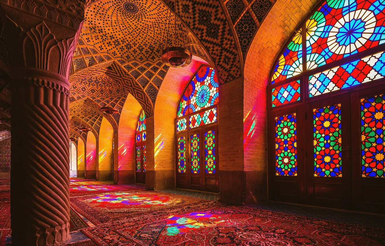 Фото обои mosque, iran, Nasir al-Mulk