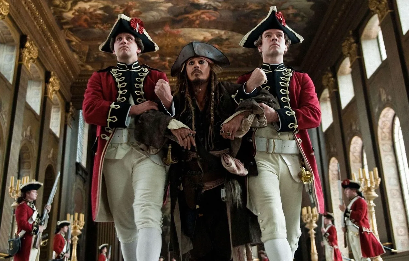 Фото обои фильмы, пираты, британцы, пираты карибского моря, джек воробей, джонни дэпп