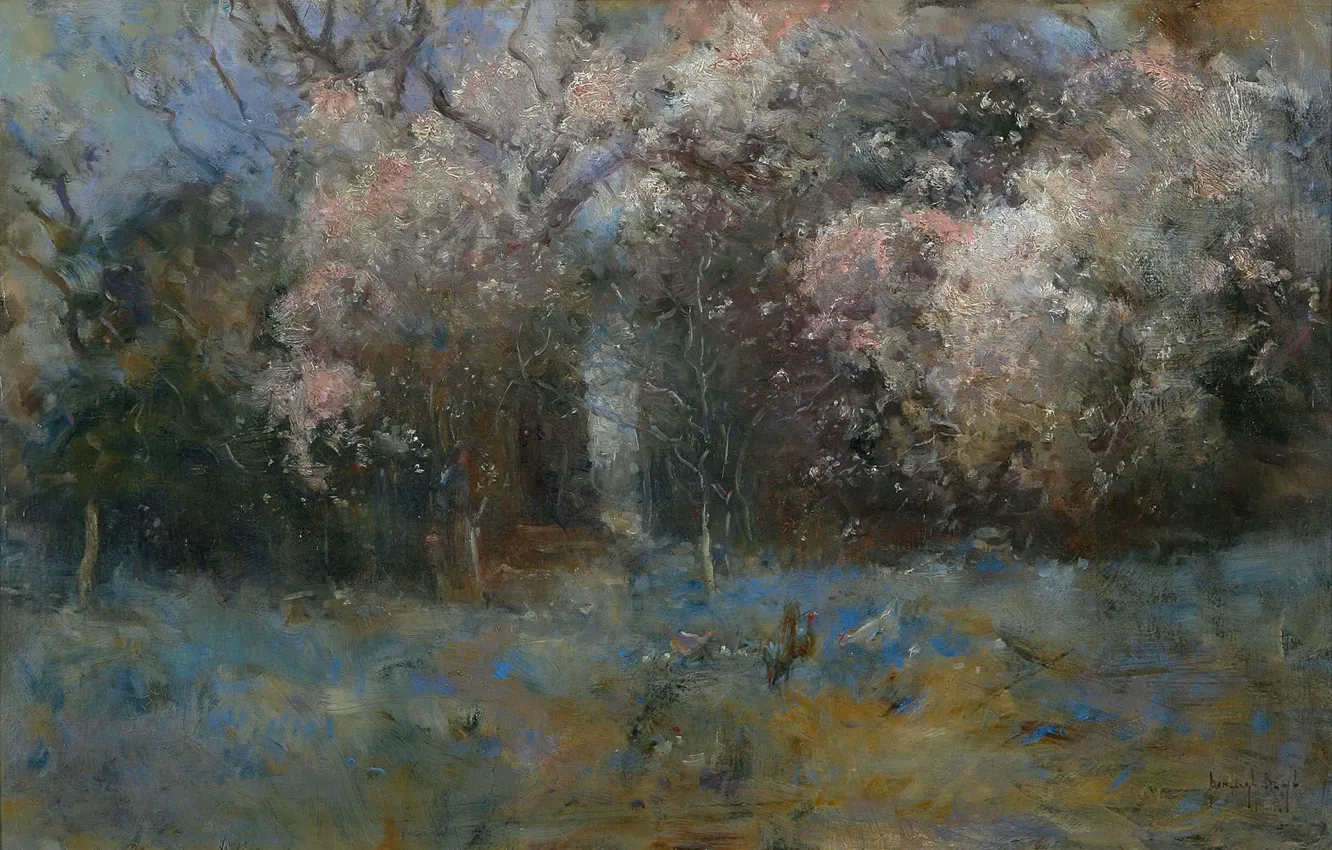 Фото обои картина, цветение, ВЕСНА, 1910, Penleigh Boyd, Пенлей Бойд