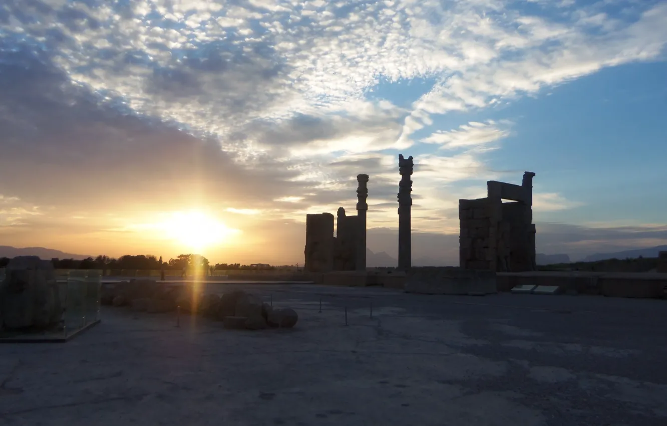 Фото обои wallpaper, sunset, building