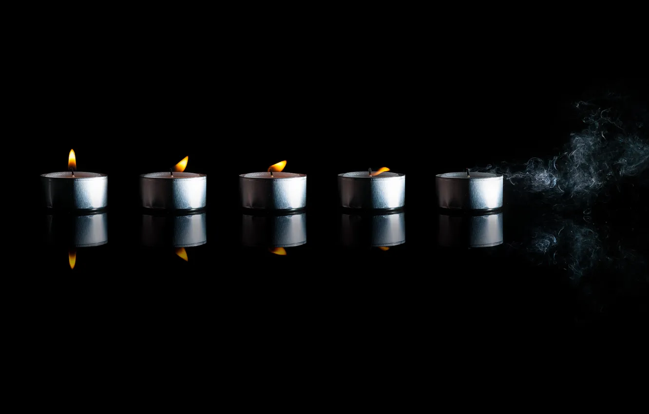 Фото обои время, огонь, дым, свеча, © Ben Torode