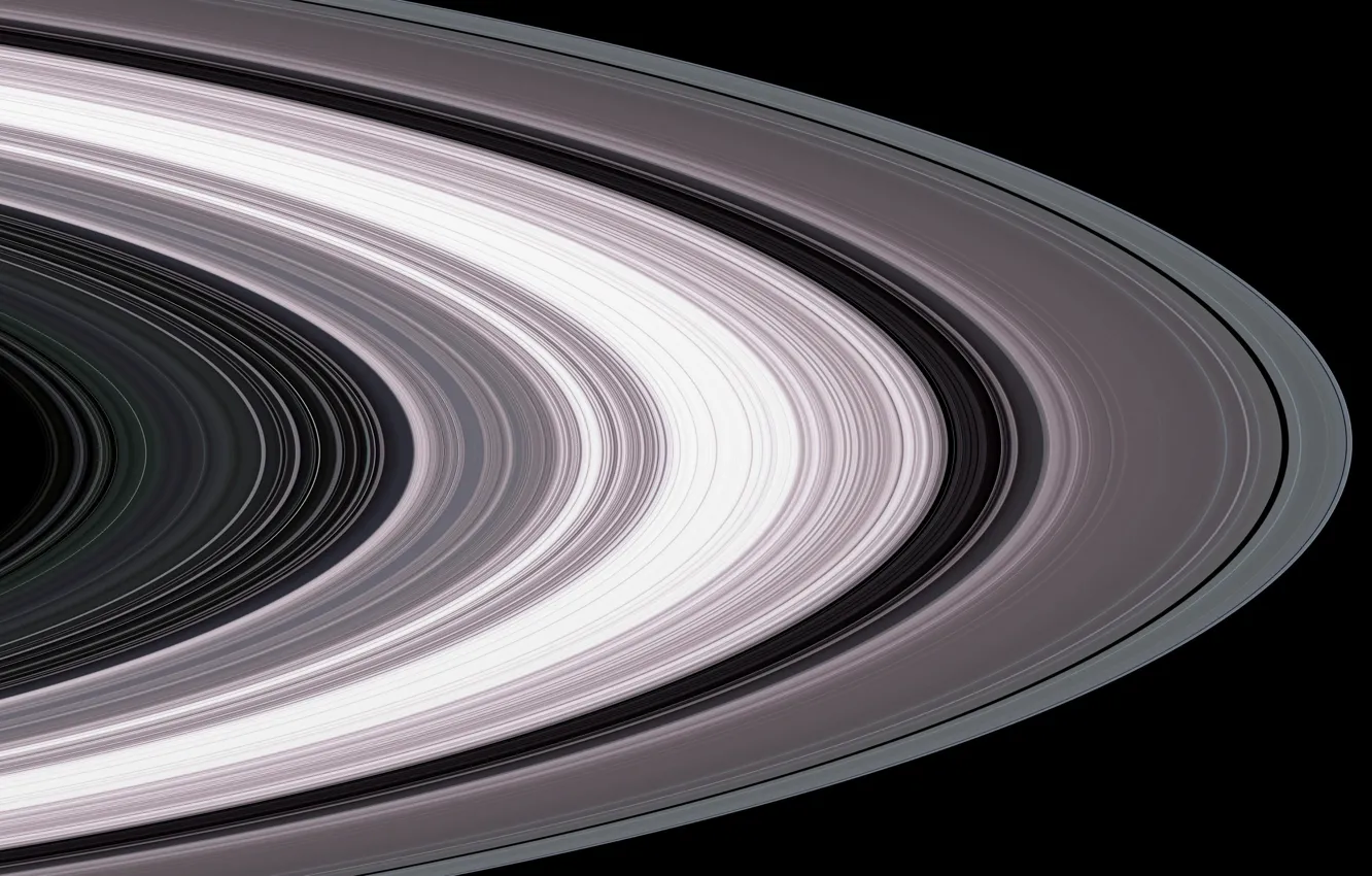 Фото обои Сатурн, кассини, кольца сатурна