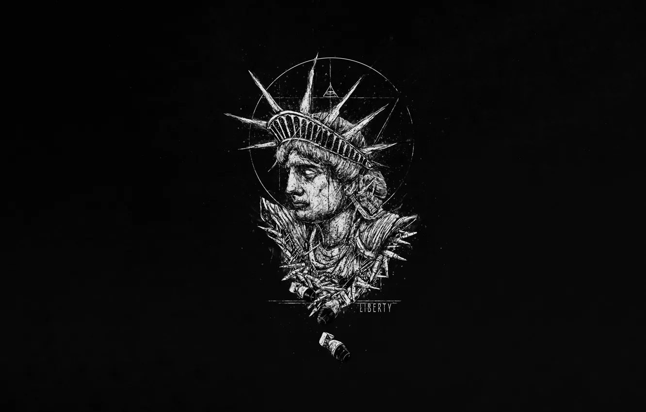 Фото обои свобода, стиль, фон, бомба, минимализм, арт, USA, США
