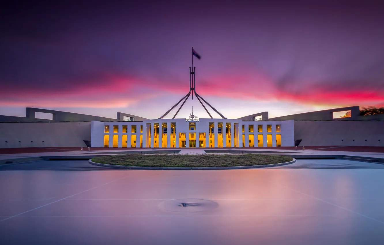Фото обои blue, architecture, building, australia, capital, australian, canberra